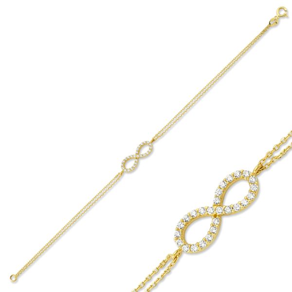 Pulsera fantasma de oro 14k-Infinity