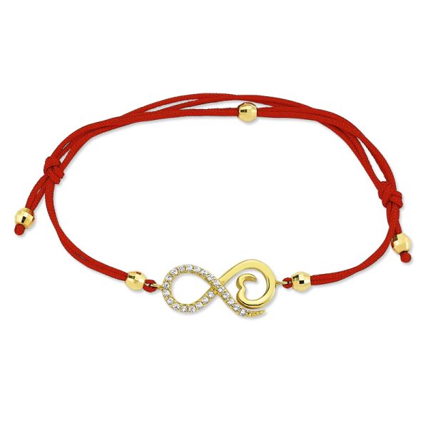 14k Gold Friendship Bracelet-Infinity/heart