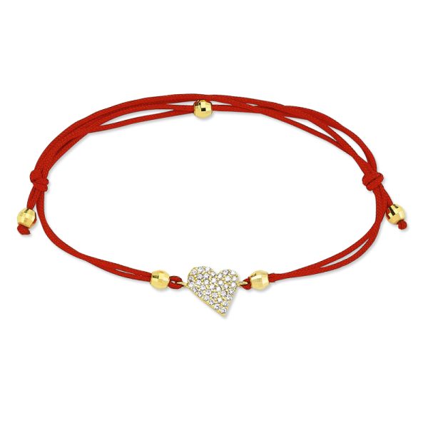 14k Gold Friendship Bracelet-Heart