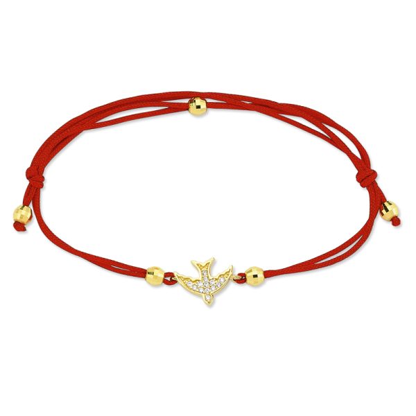 14k Gold Friendship Bracelet-Bird