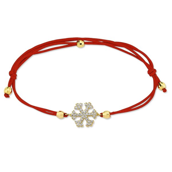 14k Gold Friendship Bracelet-Snowflake