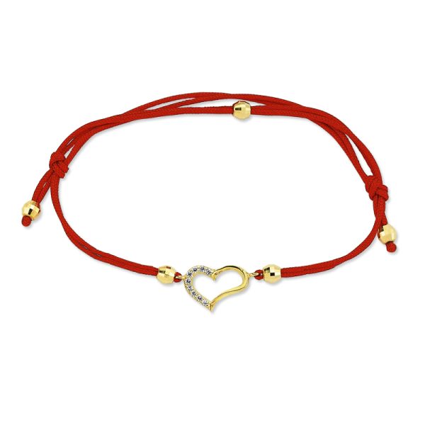 14k Gold Friendship Bracelet-Heart