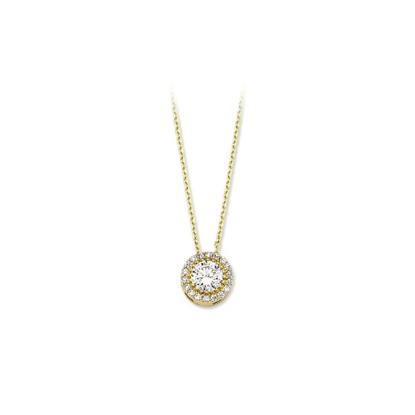 14k Gold Single Stone Necklace