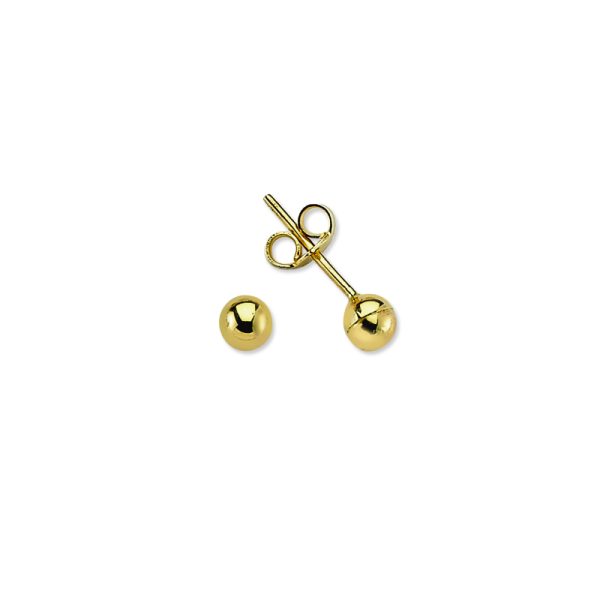 Silver Mini Stud Earring-Plain Ball