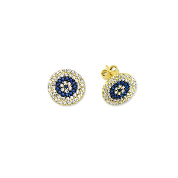 14k Gold Midi Stud Earring-Eye