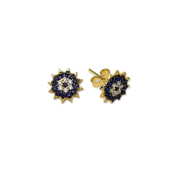 14k Gold Mini Stud Earring-Eye