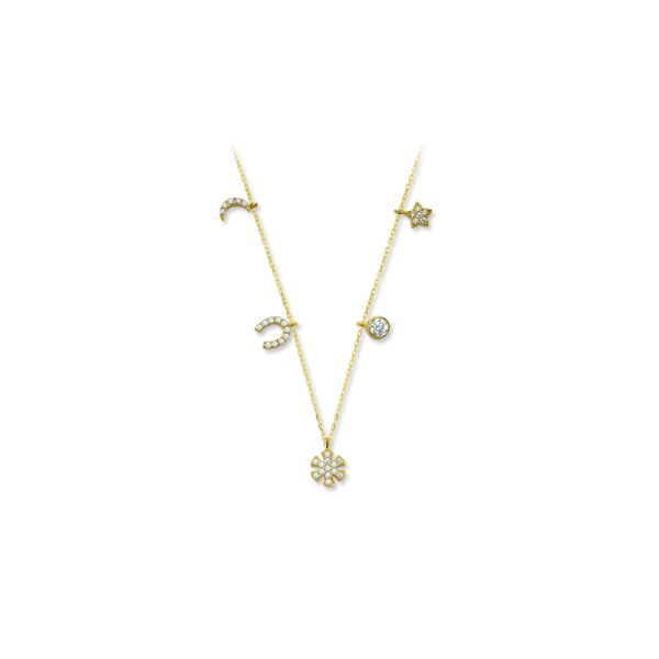 14k Gold Lucky Necklace