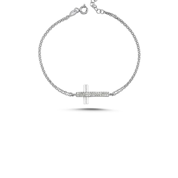 Silver Cross Bracelet