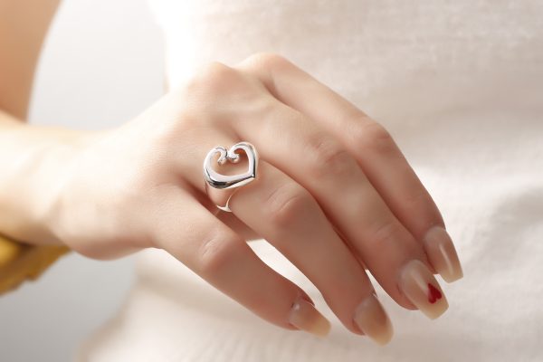 Silver Woman Plain Ring