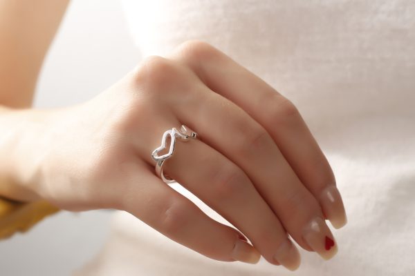 Silver Woman Plain Ring