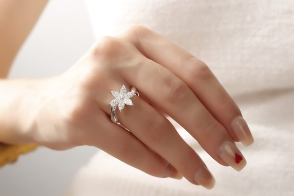 Silver Woman  Ring With Stone