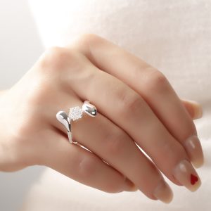 Anillo Mujer Plata Con Piedra