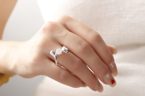 Silver Woman  Ring With Stone