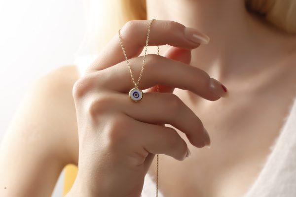 Silver Handmade Evileye Necklace