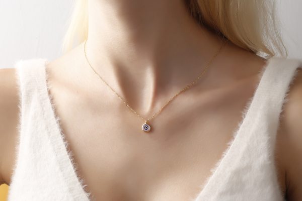 Silver Handmade Evileye Necklace