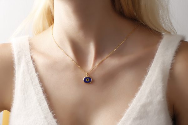 Silver Handmade Evileye Necklace